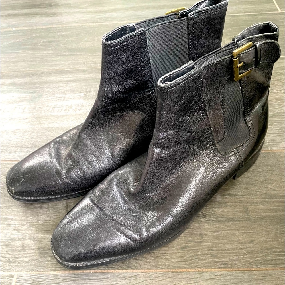 Ralph Lauren leather ankle boots, size 10.